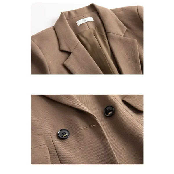St Vesti Trench Coat In Coffee - St Vesti | Blazers & Cardigans