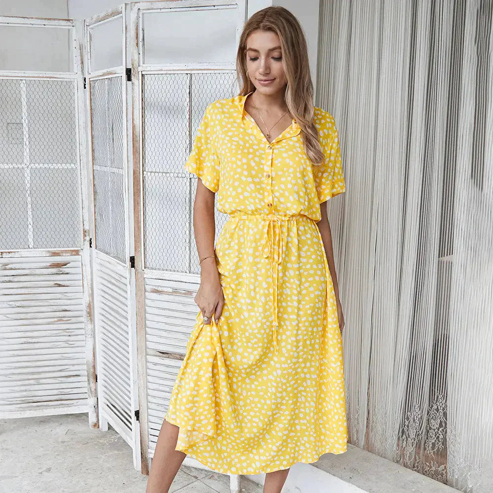 Sunny Day Midi Dress - Yellow / s - St Vesti | All Dresses - Cocktail Dresses Formal Dresses + More.