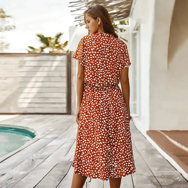Sunny Day Midi Dress In Orange - St Vesti | All Dresses - Cocktail Dresses Formal Dresses + More.