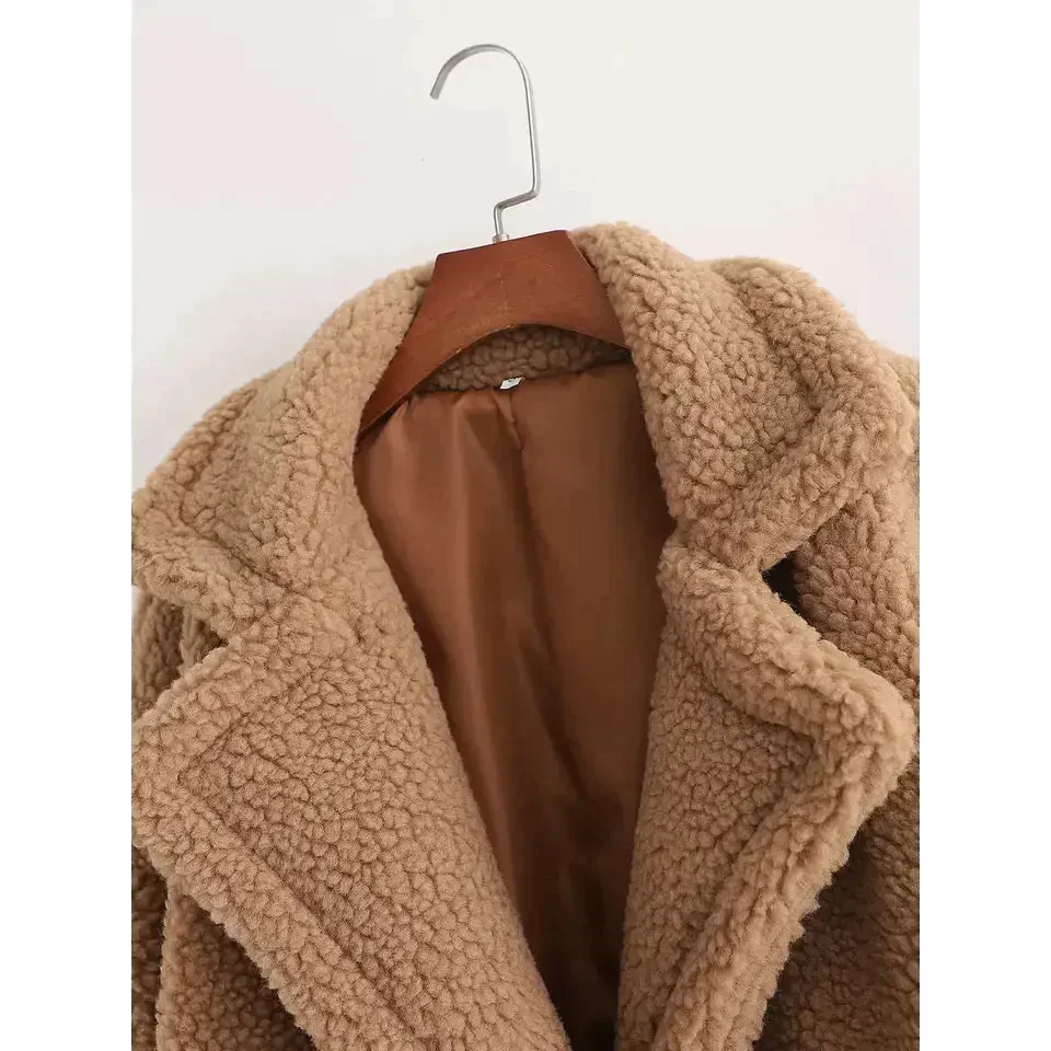 Teddy Bear Woollen Fur Coat - St Vesti | Coats & Jackets