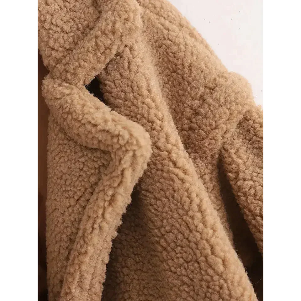 Teddy Bear Woollen Fur Coat - St Vesti | Coats & Jackets