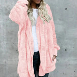 Teddy Faux Fur Cardigan - Pink / s - St Vesti | Blazers & Cardigans