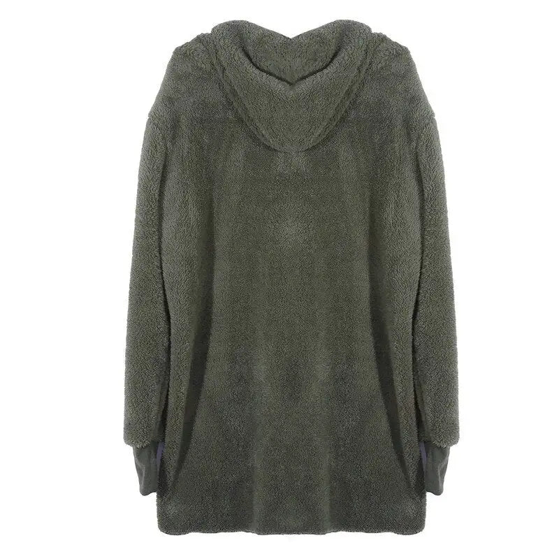 Teddy Faux Fur Cardigan - Green / s - St Vesti | Blazers & Cardigans