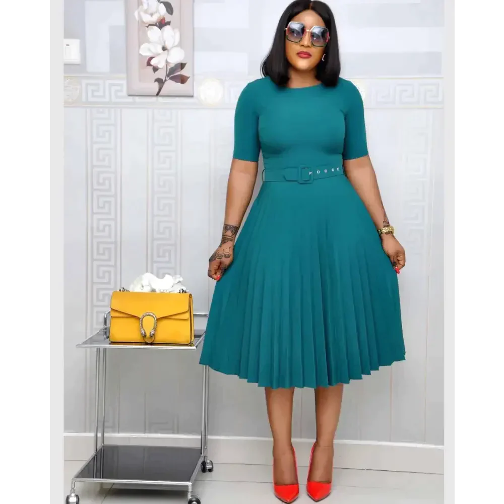 Tina Plus Size Pleated Maxi Dress - Green / s - St Vesti | All Dresses - Cocktail Dresses Formal Dresses + More.
