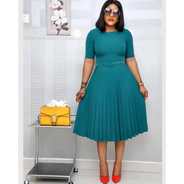 Tina Plus Size Pleated Maxi Dress - Green / s - St Vesti | All Dresses - Cocktail Dresses Formal Dresses + More.