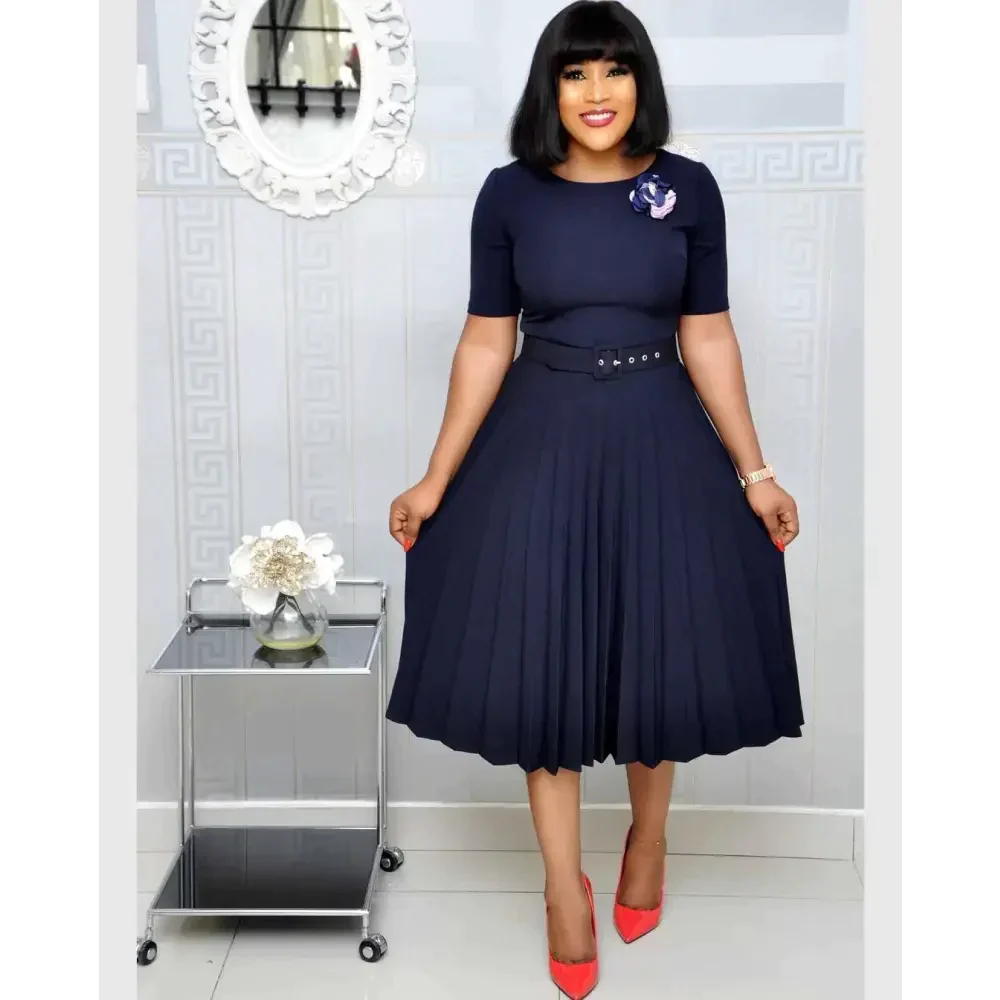 Tina Plus Size Pleated Maxi Dress - Blue / s - St Vesti | All Dresses - Cocktail Dresses Formal Dresses + More.