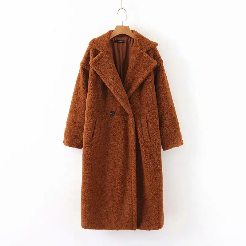 Two Button Cuddle Camel Jacket