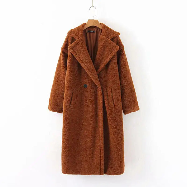 Two Button Cuddle Camel Jacket