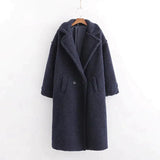Two Button Cuddle Camel Jacket Light - Navy / s - St Vesti | Coats & Jackets