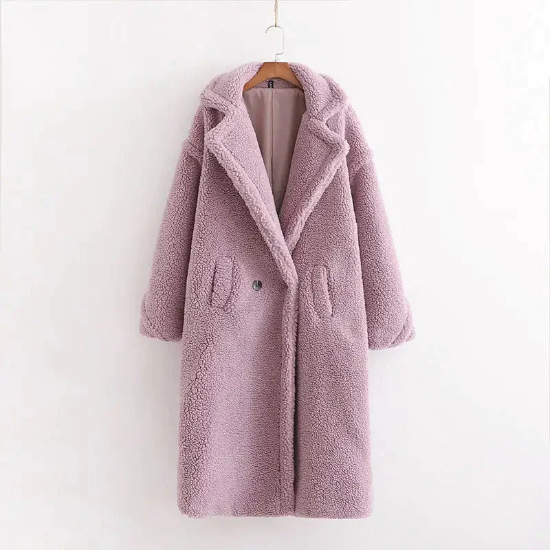 Two Button Cuddle Camel Jacket Light - Purple / s - St Vesti | Coats & Jackets