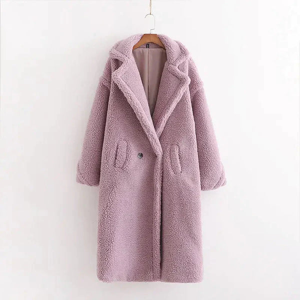 Two Button Cuddle Camel Jacket Light - Purple / s - St Vesti | Coats & Jackets