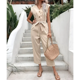 Us Cropped Waist One Piece Jumpsuit - St Vesti