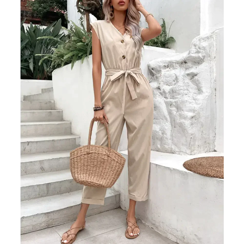 Us Cropped Waist One Piece Jumpsuit - St Vesti