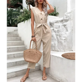 Us Cropped Waist One Piece Jumpsuit - St Vesti