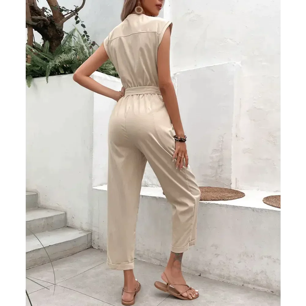 Us Cropped Waist One Piece Jumpsuit - St Vesti