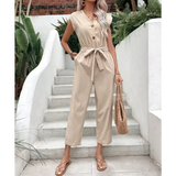 Us Cropped Waist One Piece Jumpsuit - St Vesti