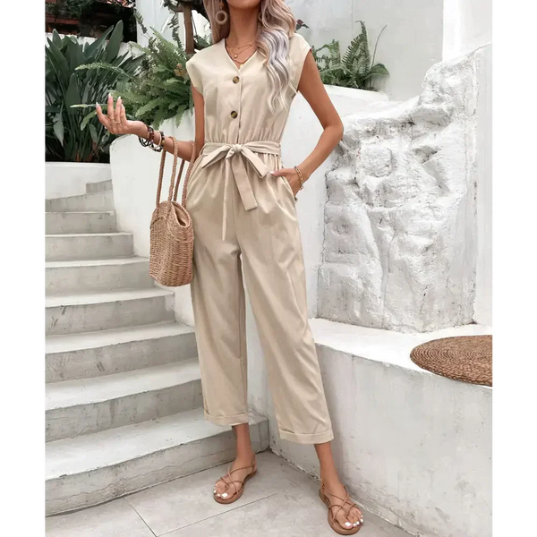 Us Cropped Waist One Piece Jumpsuit - St Vesti