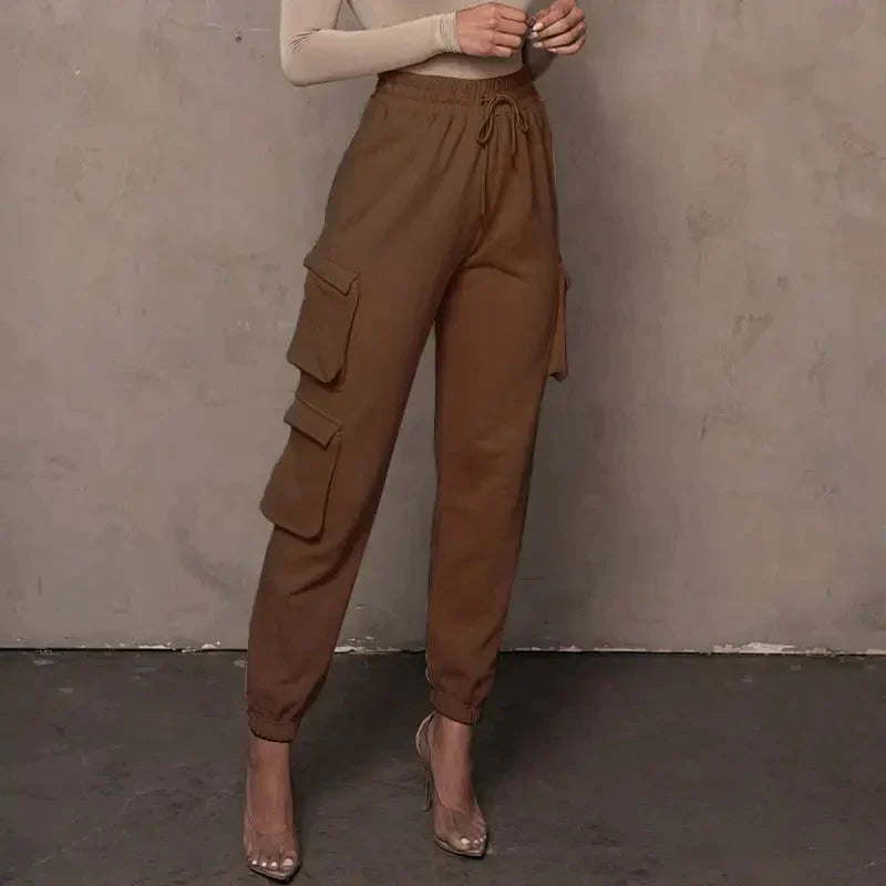 Utility Cargo Trousers - Brown / s - St Vesti | Stocktake Sale On Now