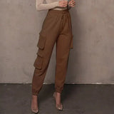 Utility Cargo Trousers - Brown / s - St Vesti | Stocktake Sale On Now