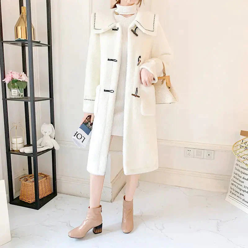 Vegan Fur Mid Length Coat - St Vesti | Coats & Jackets