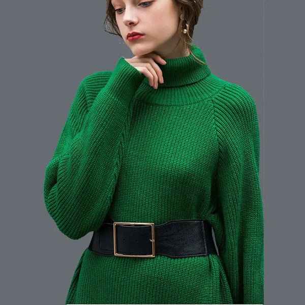 Vera Chucky Sweater Knitted Crew Neck Midi Dress - St Vesti