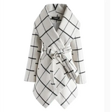 Vera Plaid Coat - White / 3xl - St Vesti | Coats & Jackets