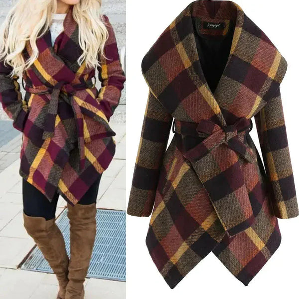 Vera Plaid Coat - St Vesti | Coats & Jackets