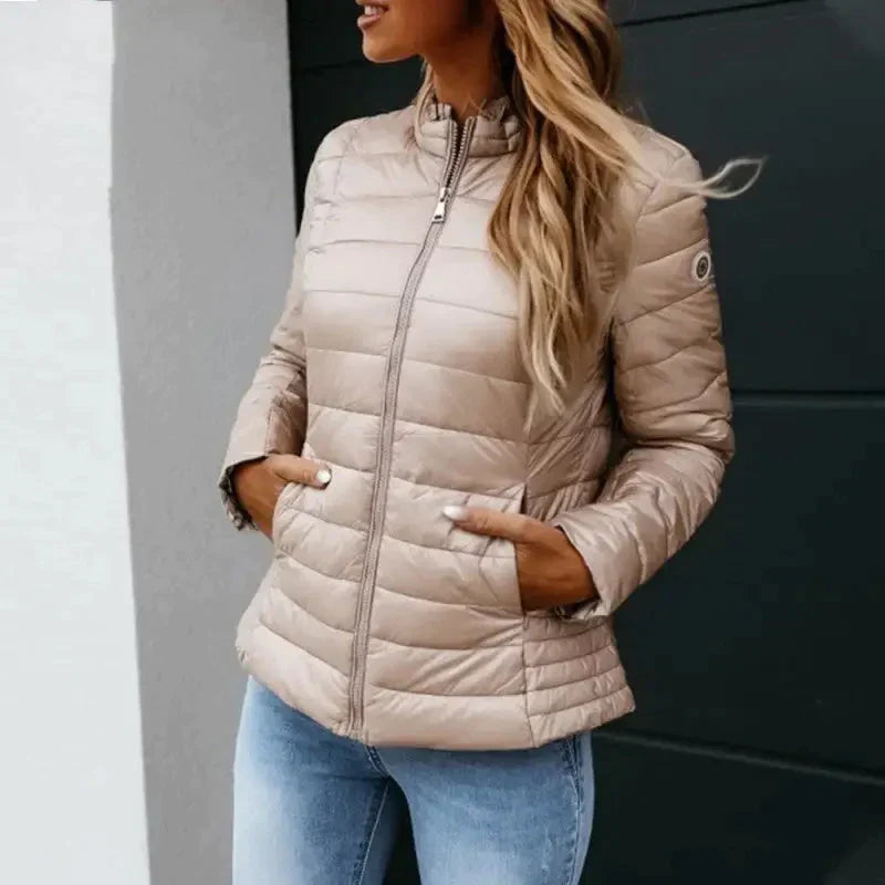 Veronica Puffer Jacket In Rosegold - Rose Gold / s - St Vesti | Coats & Jackets