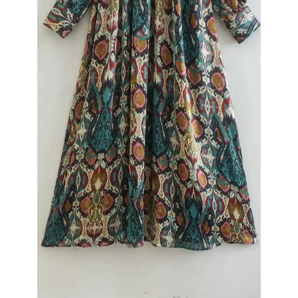 Vintage Retro Midi Dress In Brown - St Vesti | All Dresses - Cocktail Dresses Formal Dresses + More.