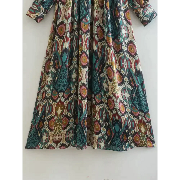 Vintage Retro Midi Dress In Brown - St Vesti | All Dresses - Cocktail Dresses Formal Dresses + More.