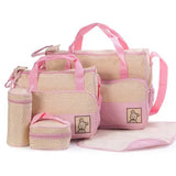 Waterproof Baby Bag 4 Set - Pink - St Vesti | Maternity Clothes
