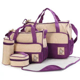 Waterproof Baby Bag 4 Set - Purple - St Vesti | Maternity Clothes