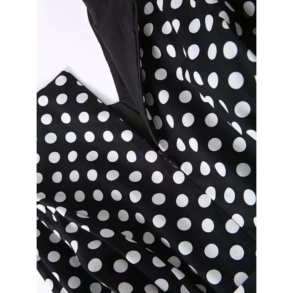 Zebra Polka Dot Black & White Midi Dress - St Vesti | All Dresses - Cocktail Dresses Formal Dresses + More.